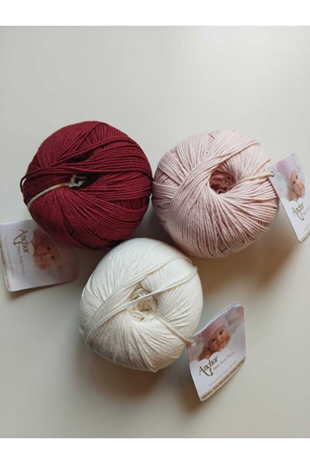 Baby Pure Cotton Hand Knitting Yarn Mixed Color Triple Sets