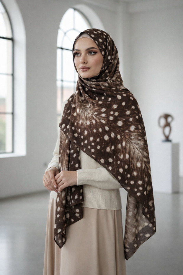 Ceylan Desen Soft Şal - 1