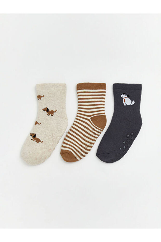 Esvab • Modern & Distinctive 3-Piece Embroidered Baby Boy Socks