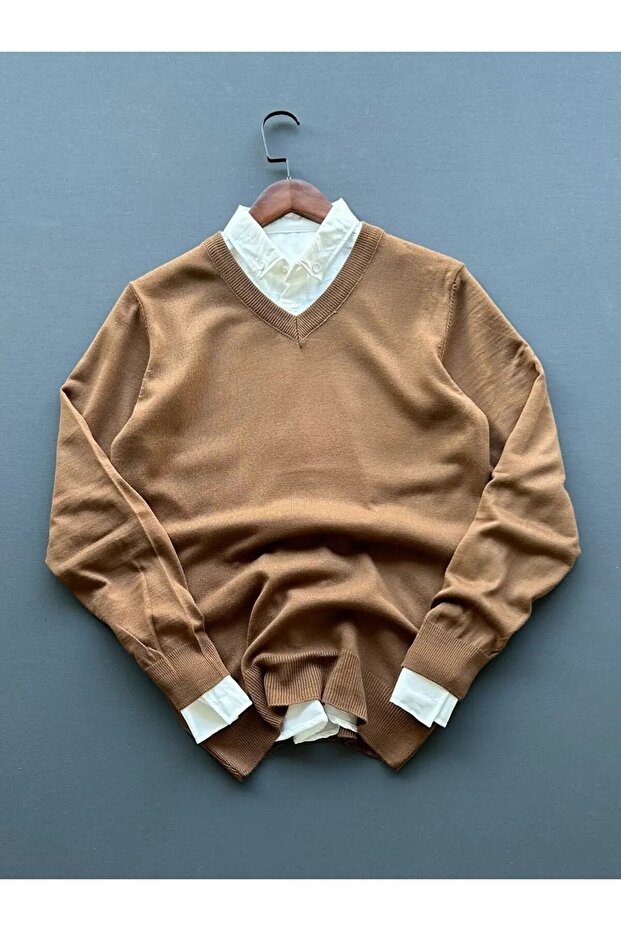 V-Neck Knitwear Sweater