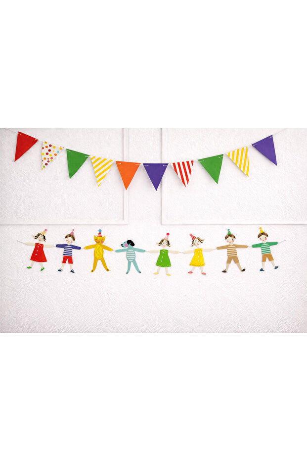 Cheerful Children's Sequential Ornament Triangle Colorful Ornament 2-Piece Set