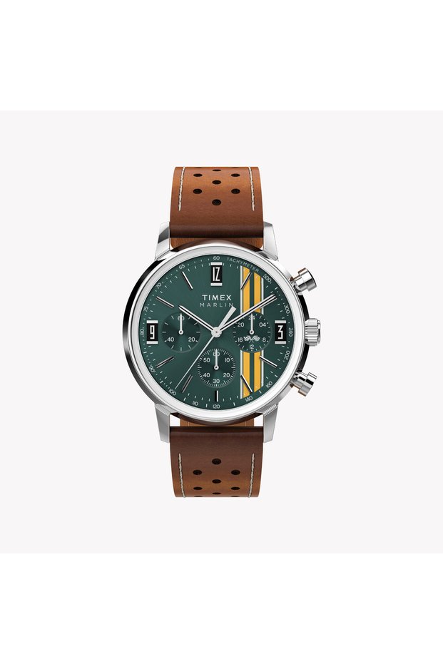 Men's Stainless Steel, Silver/Brown | Tw2w99100