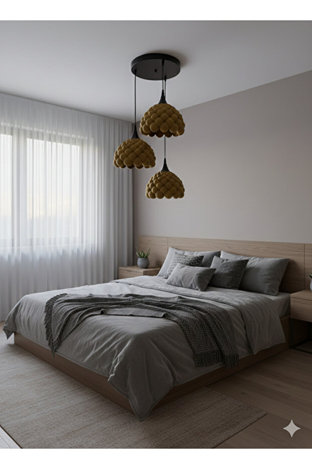 ZENİT BOHEM SARKIT AVİZE 3Lü ( AMPUL HEDİYE) - 1