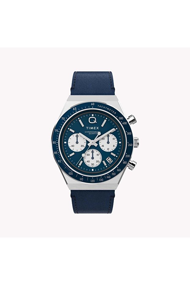 Men's Blue Leather Chrono, Stainless Steel | Tw2w51700
