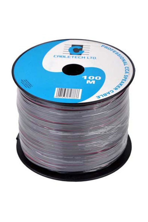 SPEAKER CABLE CCA 2X0.50MM BLACK 100M