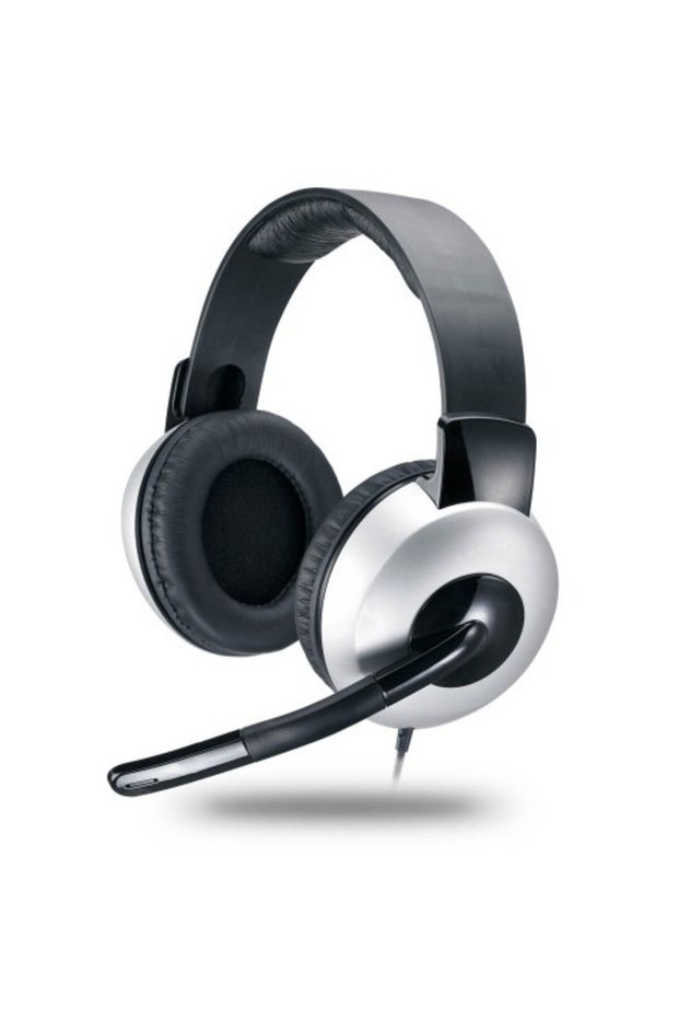 HS-05A, cu microfon, negru/ argintiu