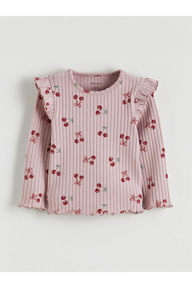 Lilac Cherry Printed Baby Girl Blouse