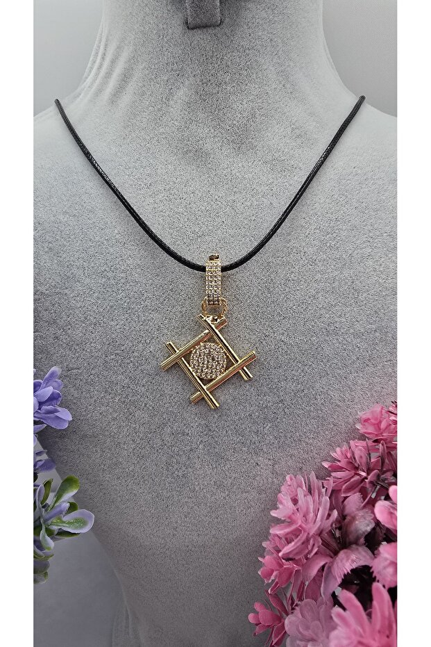 Modern Infinity Symbol Necklace - Gold Color with Zircon Stone - 45cm