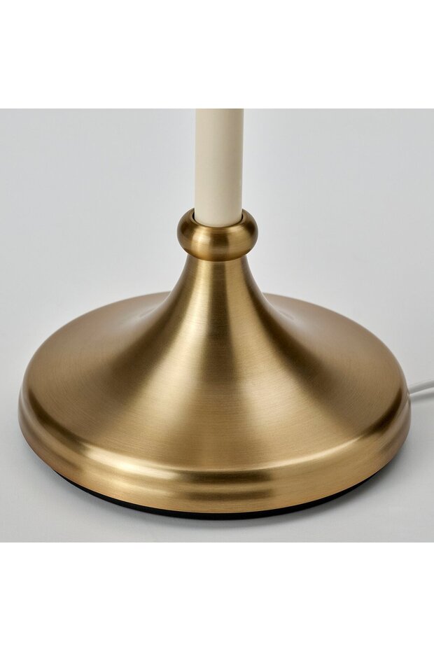 Table lamp, brass/beige, 54 cm - 4