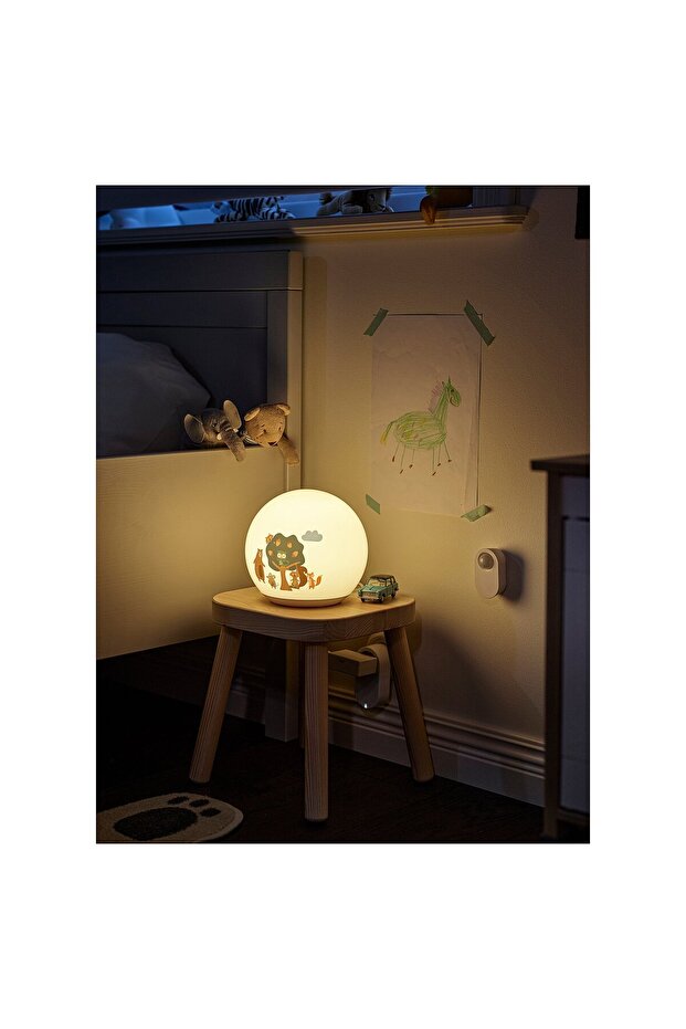 مصباح طاولة LED، بنقشة غابة - 6