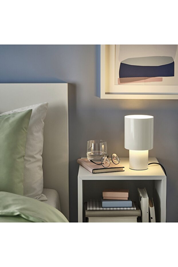 مصباح طاولة، قابل لتعديل شدة الإضاءة/أبيض، 22 سم - 3