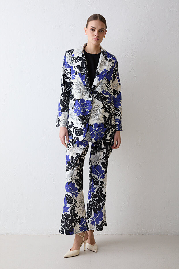 Patterned Jacket Suit 32-2674 - 3