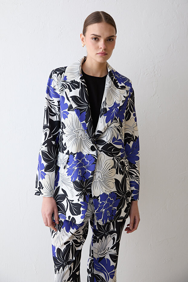 Patterned Jacket Suit 32-2674 - 6