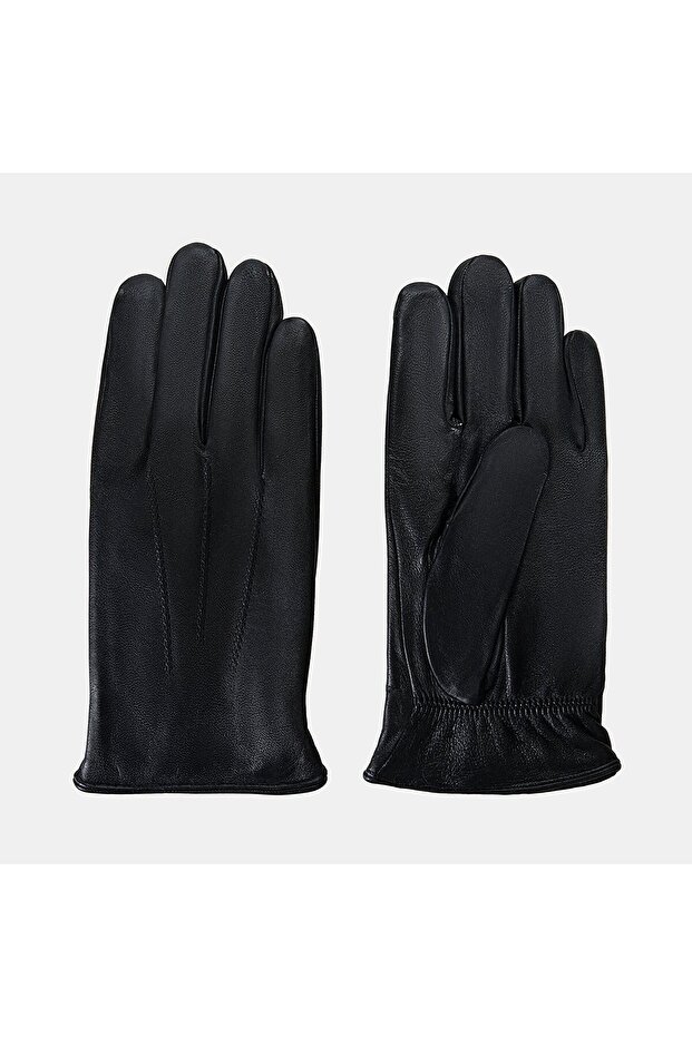 Erkek Siyah Deri Eldiven - 1