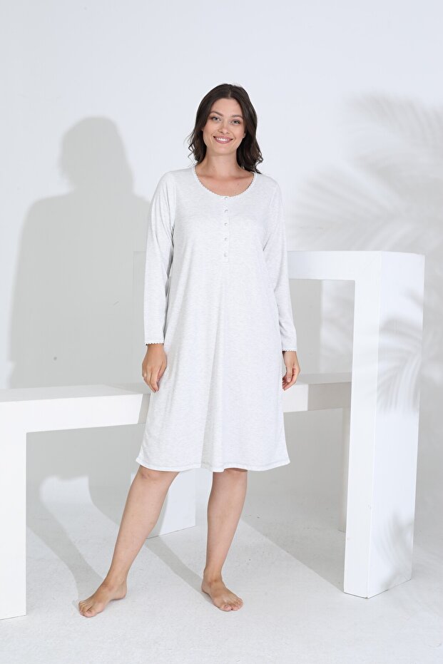 Bamboo Long Sleeve Maternity Nightgown Dress 30284-30287