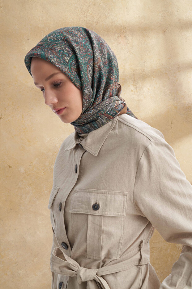 Floş Viscos Vintage Pattern Scarf