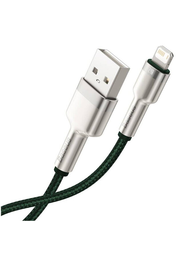 USB pentru cablu Lightning, 2.4A, 1m (verde) - 4