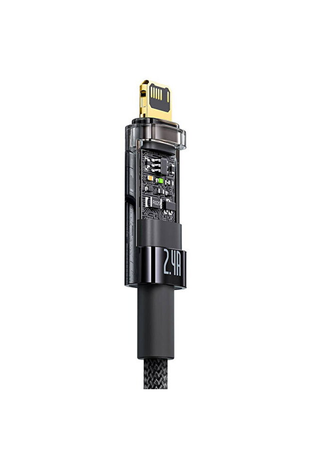 Cablu Explorer USB la Lightning, 2.4A, 1m negru - 2