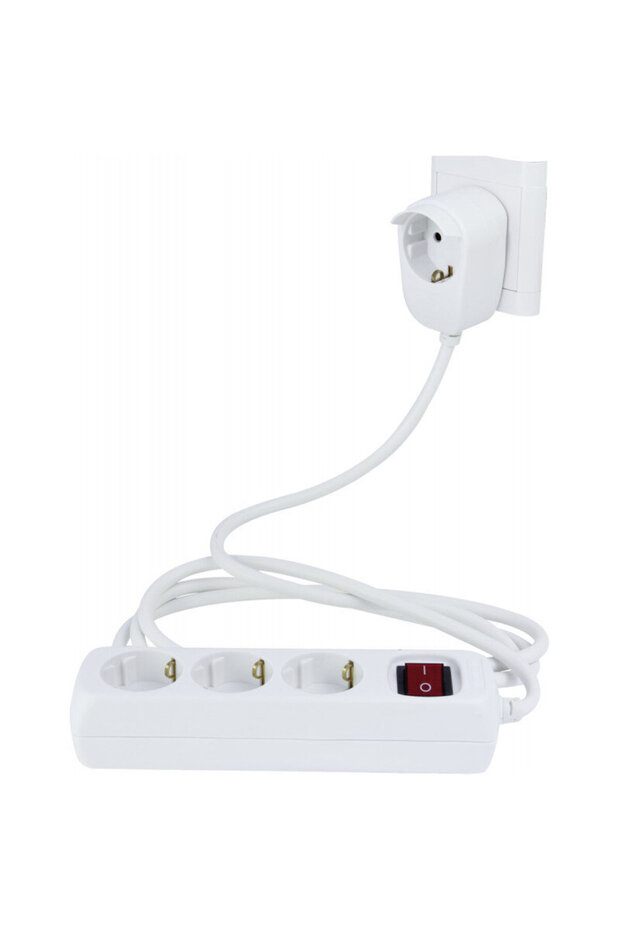 Multiple Socket Outlet 3+1-fold 5m + switch white - 1