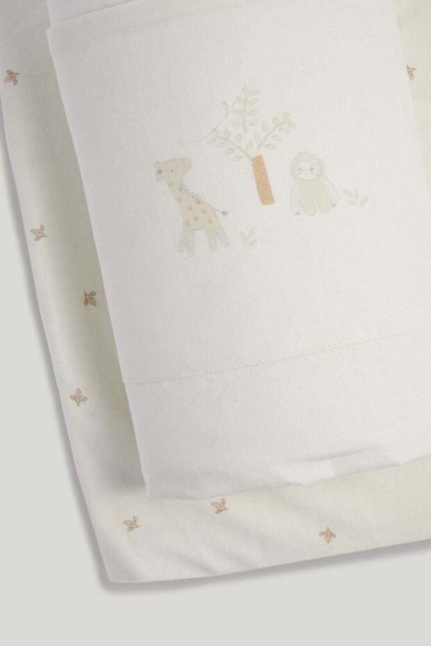 عبوتان من ملاءات السرير المسطحة والمثبتة (سرير الأطفال) - 2