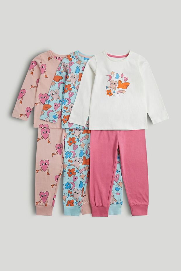 3 Pack Hearts Pyjamas