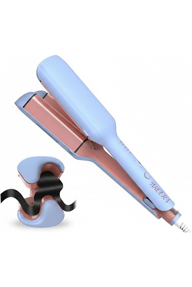 Premium 3-Barrel Curling Iron, Hair Waver – Ionic Deep Wave Curler with Ceramic Coating, 1.25 inches