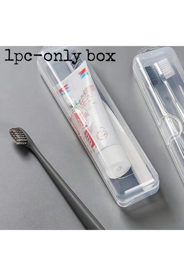 1pc Transparent Toothbrush Storage Box Convenient Travel Toothbrush Holder Portable Toothbrush Case