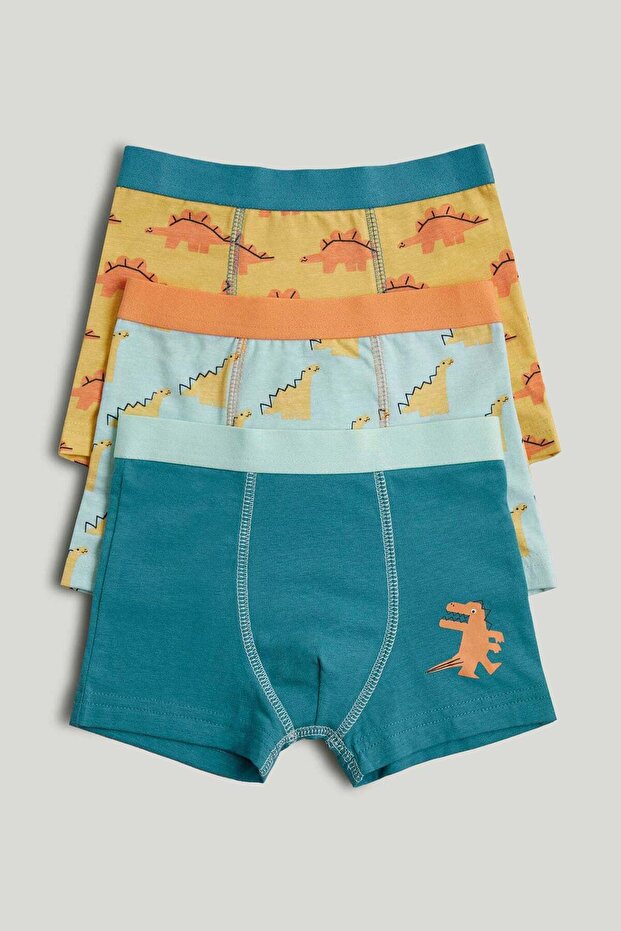 3 Pack Dinosaur Trunk Briefs