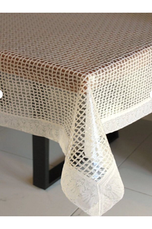 120cm X 150cm Liquid-Resistant Lace-Look Wipeable Tablecloth