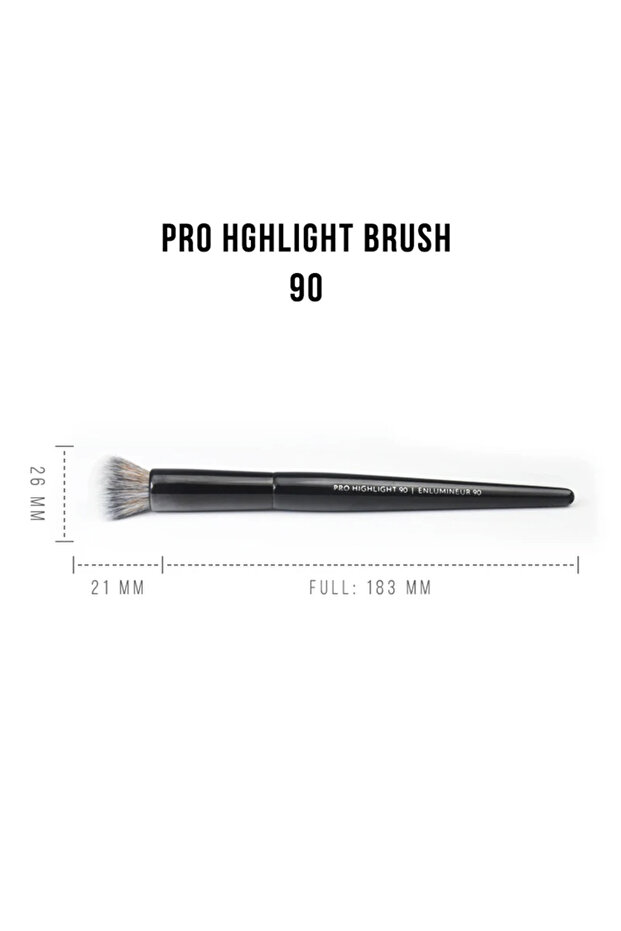 90 Blush Brush Pro Highlight Makeup Brush #90 - Round Soft Synthetic Hair Powder Blush Highlighting