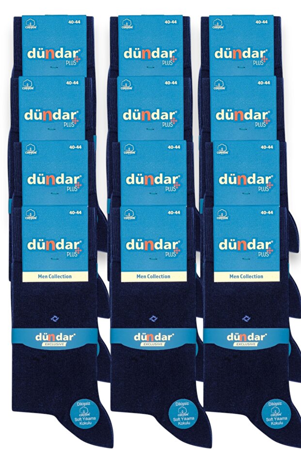 Dündar Cotton Seamless Men's Socks, 12-Pack, 4 Seasons Wearable, Breathable, Odor-Free Socks