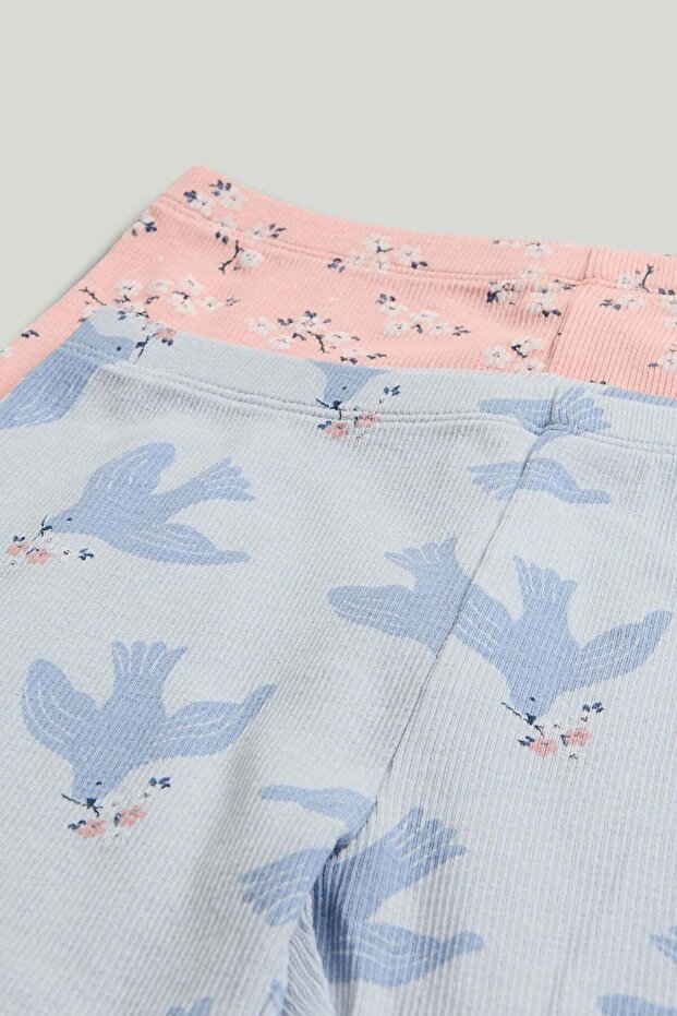 2 Pack Ribbed Pyjamas - 3