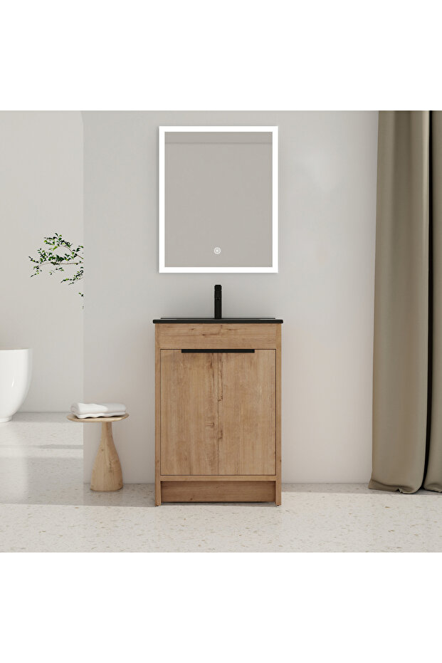 Uranus bathroom mirror, rectangular, 60X80 cm, LED lighting, touch button - 1