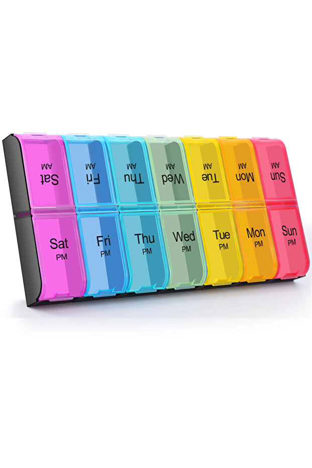 Extra Large Pill Organizer, Weekly XL AM PM Pill Case, 7 Day Pill Box Twice A Day, Daily Medicine...