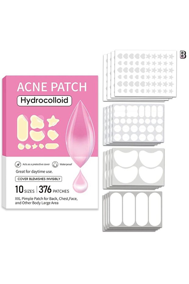 B Large Pimple Patches Bulk For Face Hydrocolloid Multi-shape Invisible Removal Acne Patches Coveri.