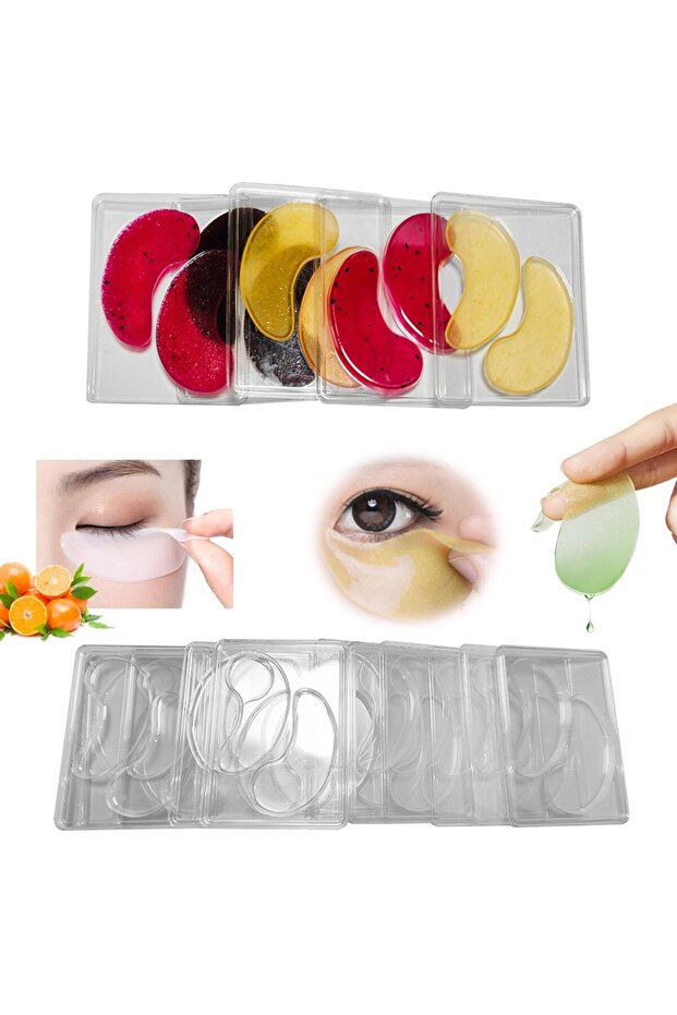 12Pcs Under Eye Patches Molds DIY Healthy Natural Reusable Transparent Eye Mask Patch Tray Plate ...