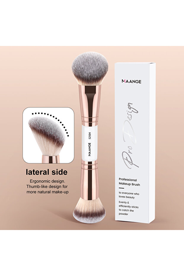 White MAANGE 1pc Professional Angled Flat Makeup Brush for Foundation Powder Brush Concealer Cream A