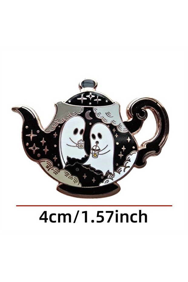 A Haunted Teapot Hard Enamel Pin Enchanted Teatime Collection Halloween Gifts