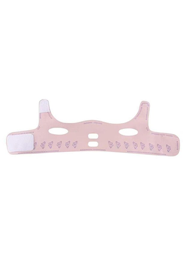 Pink Breathable V Face Band Cheek Lift Up Face Thin Mask Reduce Double Chin V Line Face Shaping Band