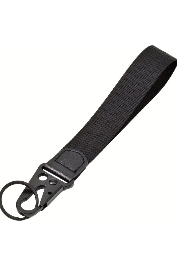 black 1PC Black Durable Wristlet Keychain with Eagle Beak Design Keyring Versatile Accessory for Wom