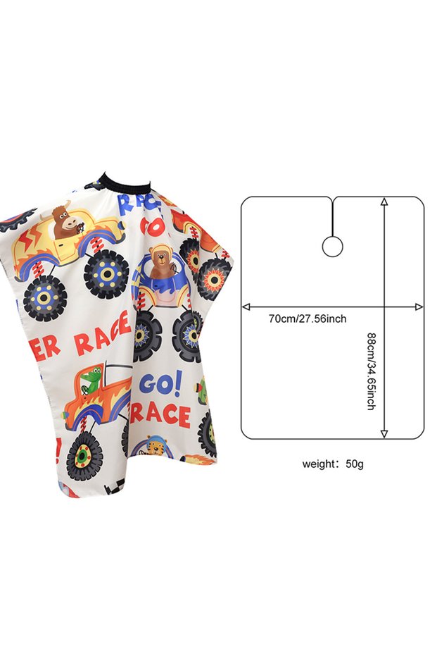 1 ★☆ 1pc Kid Cartoon Car Haircut Hairdresser Cape Professional Hair-Cut Salon Barber Wrap Cutting G.