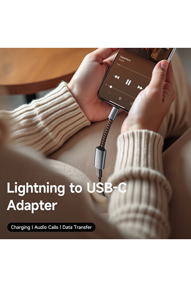 Adaptor Audio, iPhone la Type-C, Fast Charge, Call Function - (CA-4870) - Gray - 2