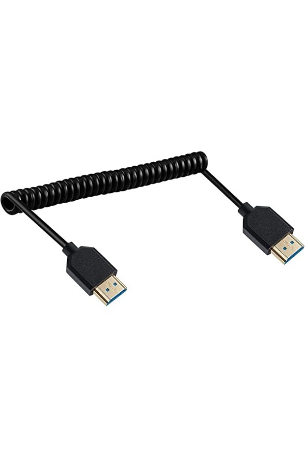 erorex Coiled 8K HDMI Cable 2.1 Version Male to Male, Gold-Plated Ultra High Spead 48Gpbs HDMI Cable