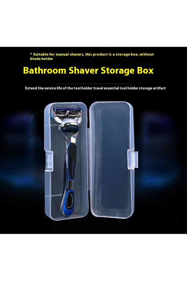 Shaver Storage Box Transparent Plastic Razor Blades Holder Portable Travel Razor Case High Qualit...