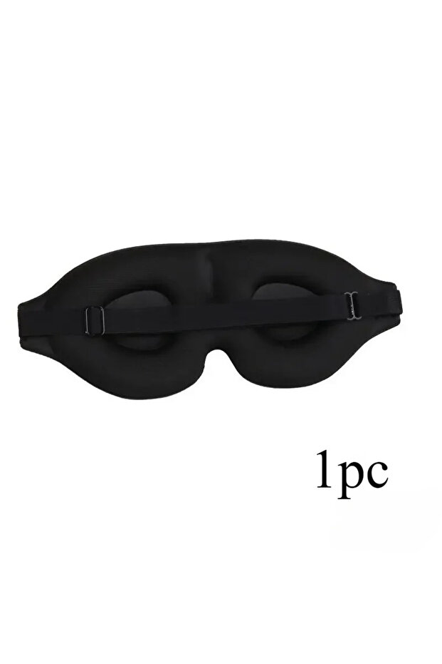 y547-black-1PC 3D Eye Mask Adjustable Suitable for Men and Women with No Pressure on The Eyes Breath