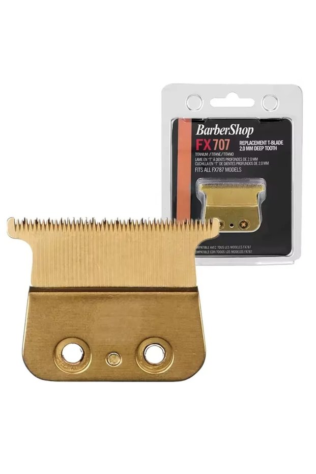 Gold Barbershop FX707 Gold Metel T-Blade Professional Barberlogy Replacement Blade For Babyliss Hair