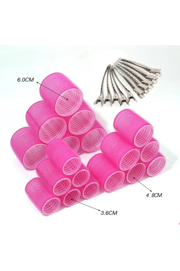 rose 28pcs/Set Hair Roller Sets Self Grip Hook Hair Curlers Heatless Roller Salon Dressing Curlers 3