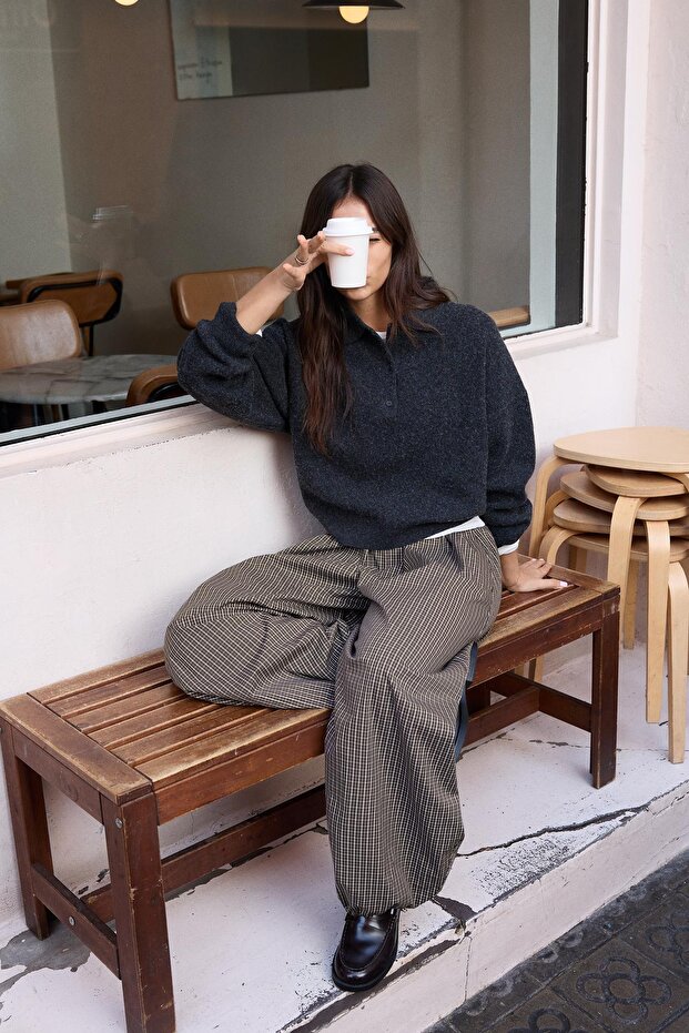 Poplin bloomer pantolon - 4