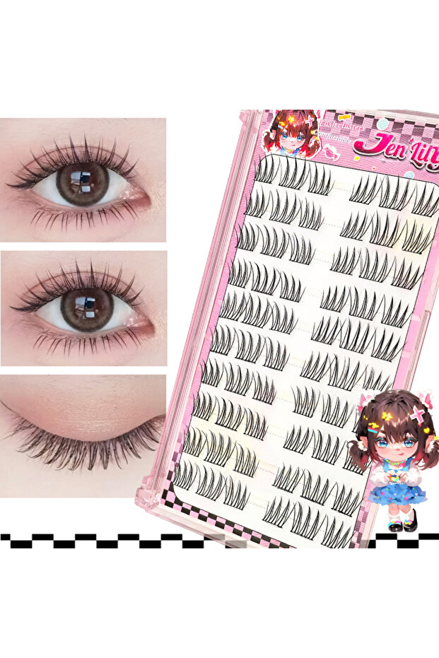 Idol-60 Clusters Self Adhesive Eyelashes Cluster Lashes No Glue Individual Lashes Soft Idol Lash Clu