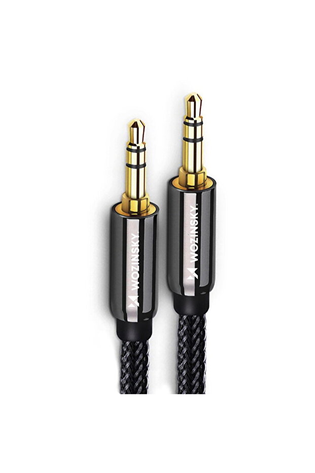 universal mini jack cable 2x AUX cable 2 m black - 2